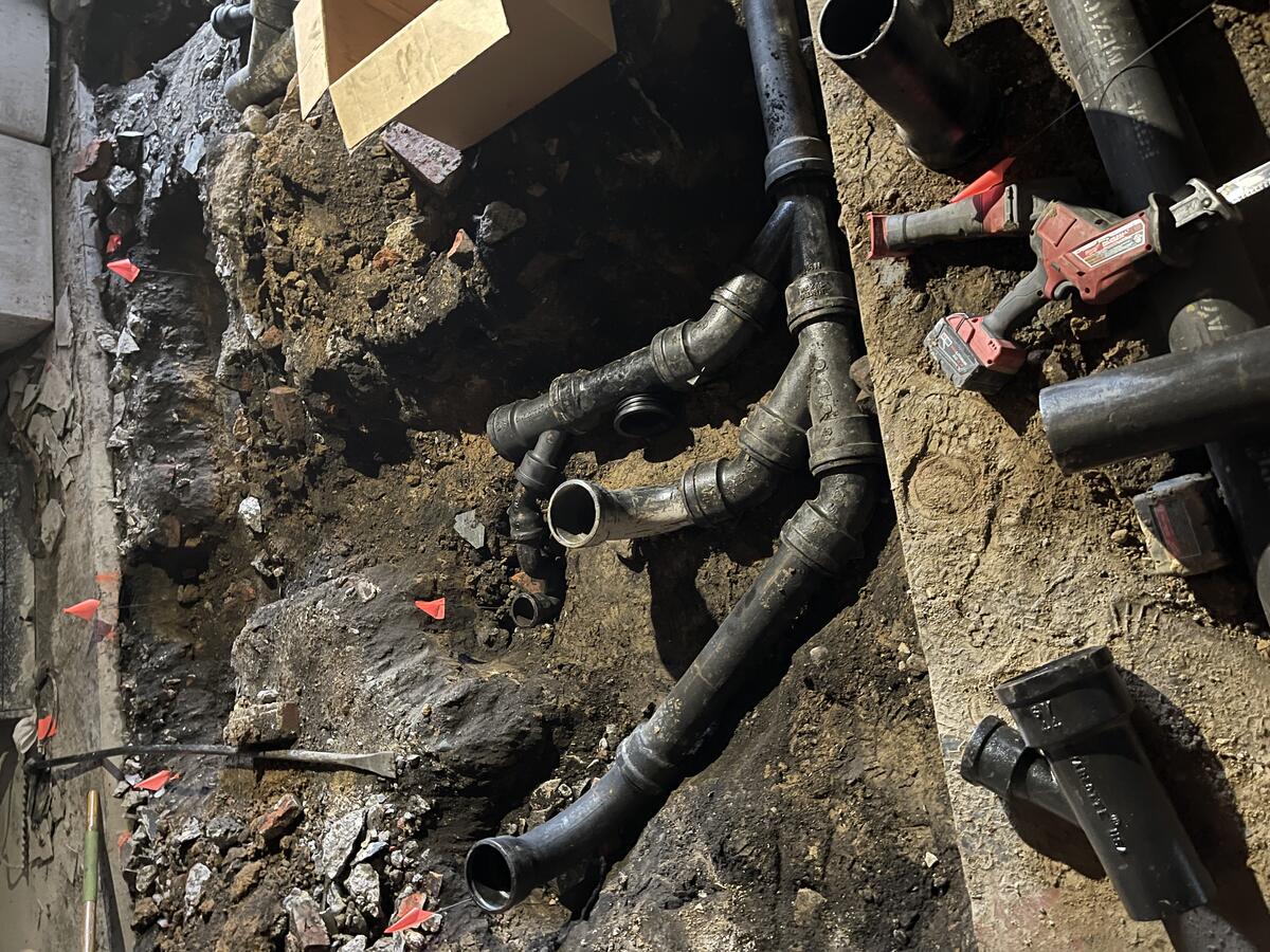 Underground pipe installation
